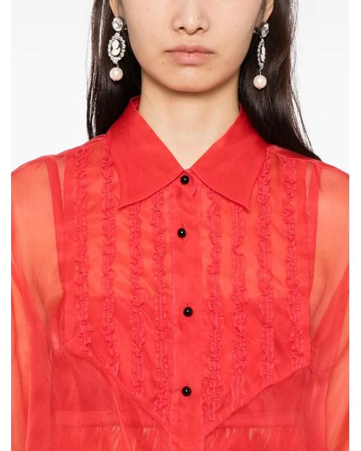 Macgraw Red Tuxedo Shirt