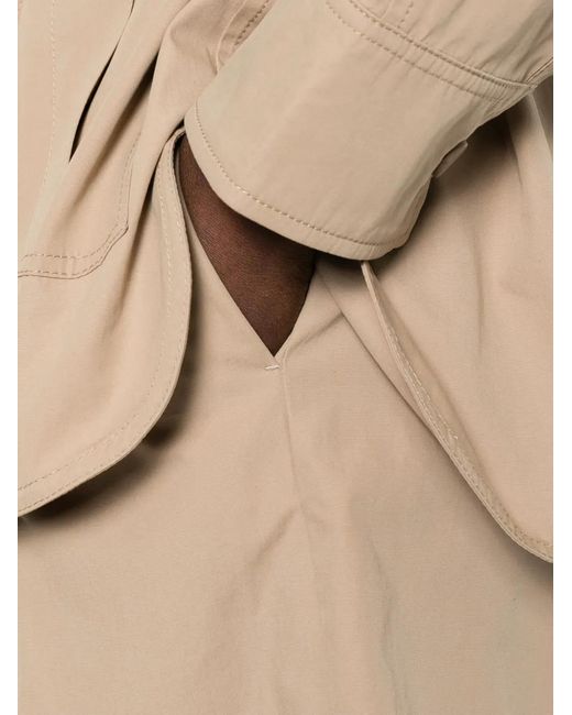 Yves Salomon Natural Pleated Shorts