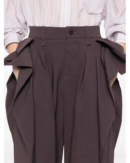 Issey Miyake Blue Draped Trousers
