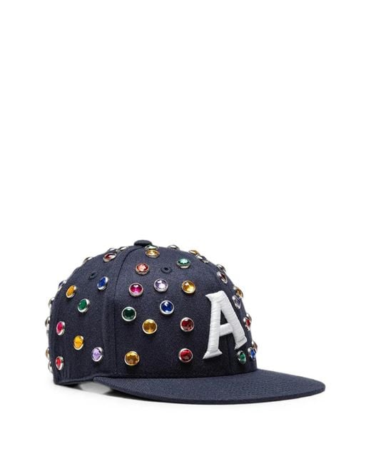 ANTI SOCIAL SOCIAL CLUB Blue Crystal-Embellished Logo-Patch Cap