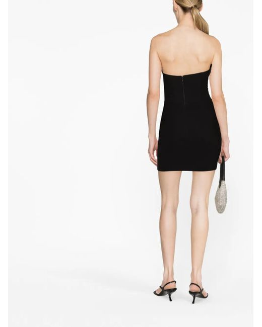 Nensi Dojaka Black Cut-Out Jersey Minidress