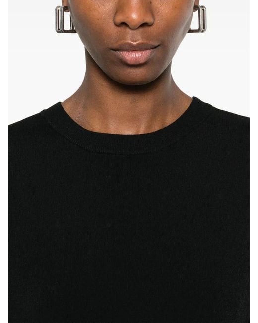 Yves Salomon Black Cropped T-Shirt