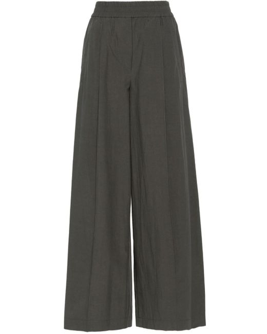 Pantalones anchos lisos Brunello Cucinelli de color Gray