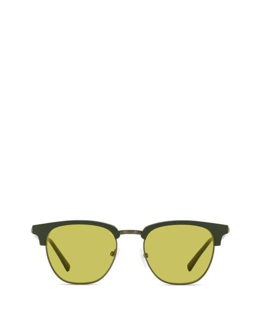 Ferragamo Eyewear Green Square-Frame Sunglasses for men