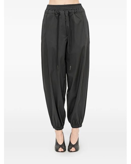 Andrea Ya'aqov Black Drawstring-Waist Jogging Pants