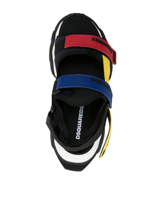 Sandales oversize à logo embossé DSquared² pour homme en coloris Black