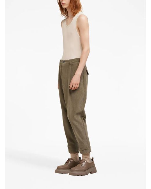 AMI Geplooide Broek in het Green voor heren