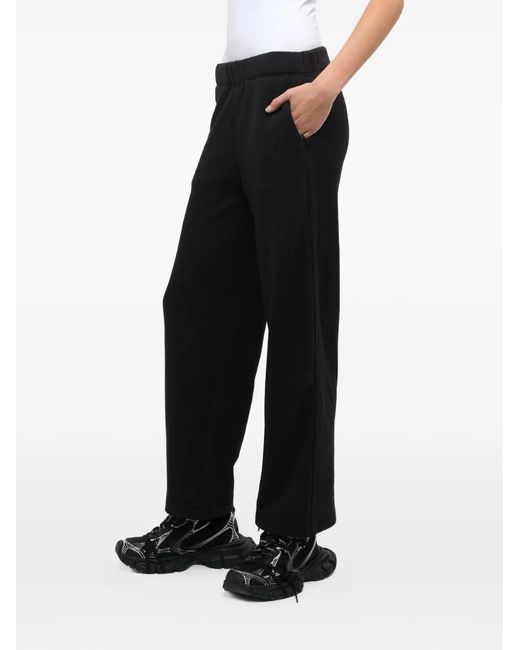Fax Copy Express Black Drawstring-Waist Track Pants
