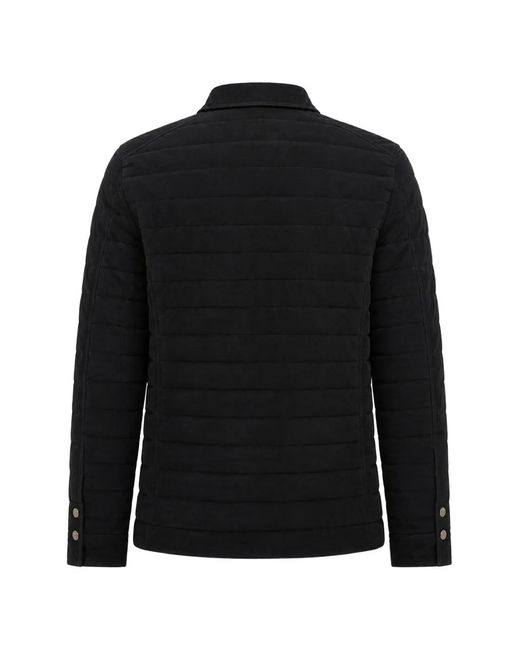 Moorer Black Crespi Quilted Down Jacket for men