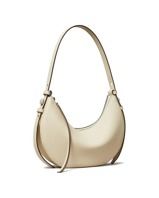 Tory Burch Natural Romy Half Moon Shoulder Bag