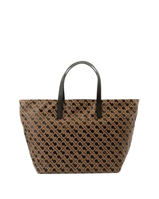 Gherardini Brown Patterned Handle Tote Bag