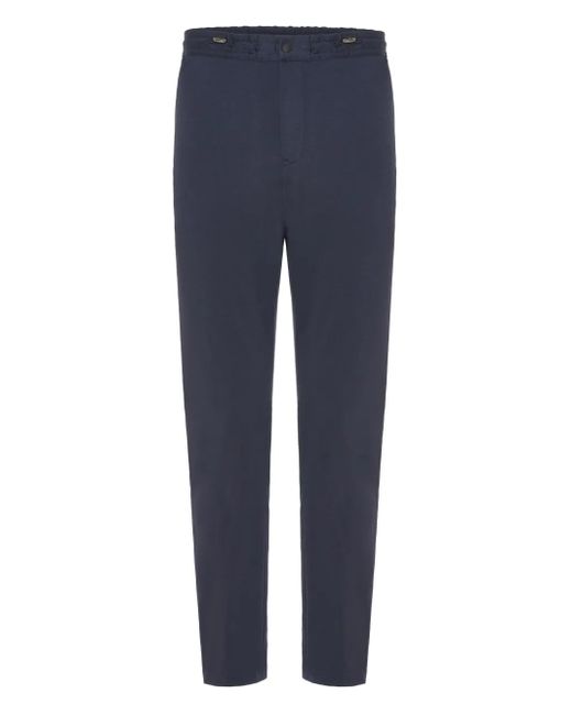 PT Torino Blue Drawstring-Waist Trousers for men