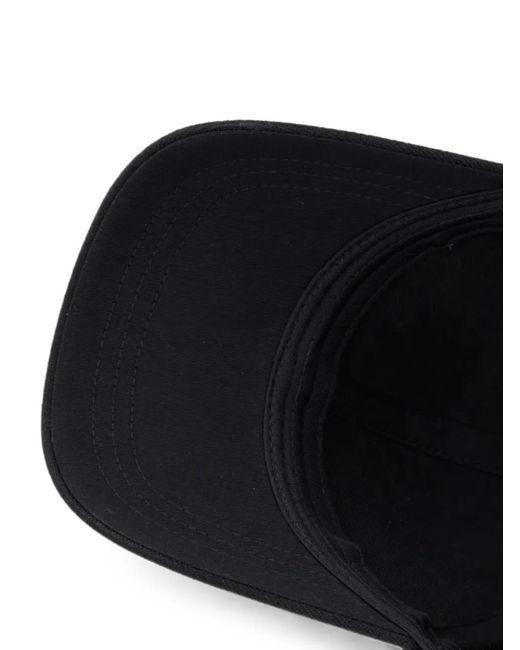 Karl Lagerfeld Black Logo-Patch Baseball Cap for men