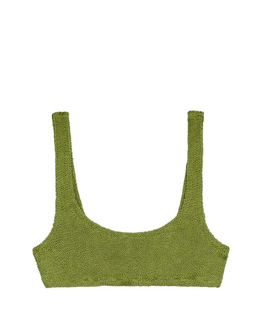 Mc2 Saint Barth Green Marielle Crinkle Bikini Top