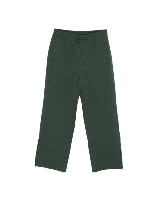 Gucci Green Logo-Pattern Track Pants for men