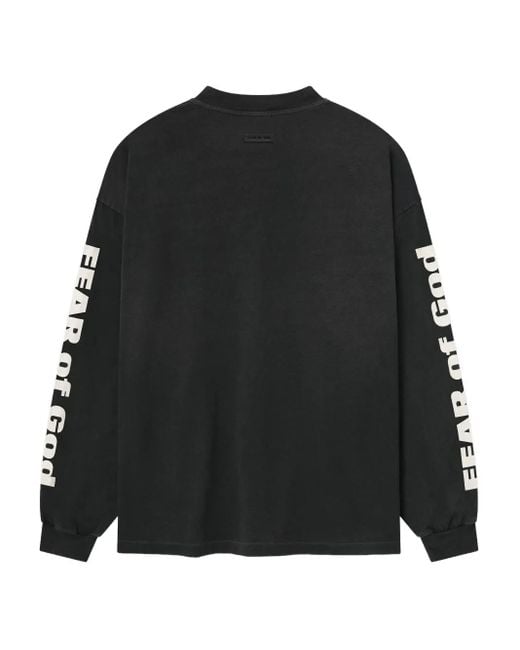 Fear Of God Black Long-Sleeve Graphic Tee for men