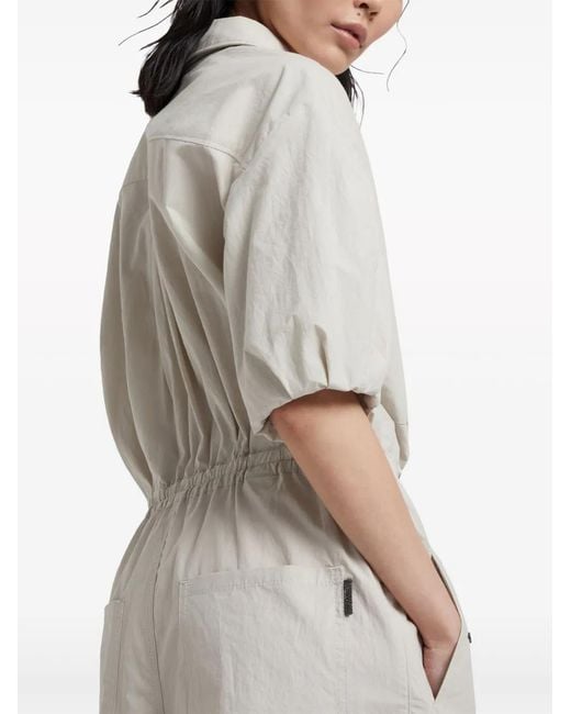 Brunello Cucinelli White Wide-Leg Cotton Jumpsuit