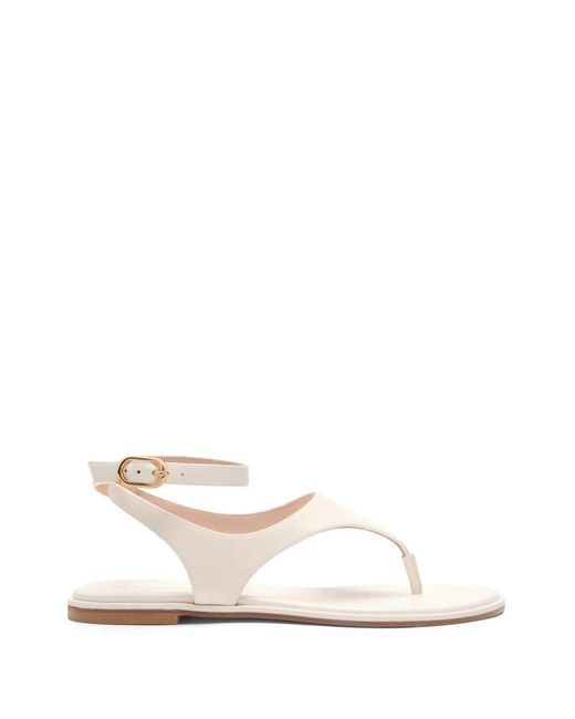 Stuart Weitzman White Marley Sandalen Mit Riemen