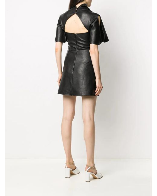 Ellery Black Bora Bora Faux-Leather Dress