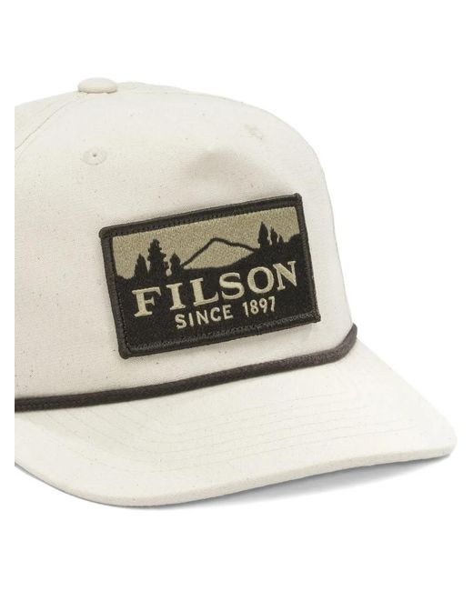 Filson Natural Logo-Patch Rope-Detail Cap for men