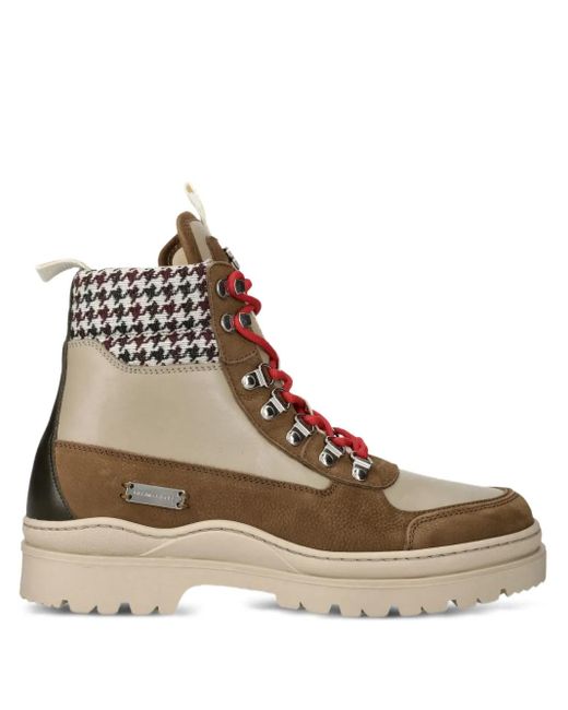 Filling Pieces ハウンドトゥース ブーツ Brown