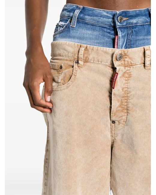 DSquared² Natural Twin Pack Layered Jeans