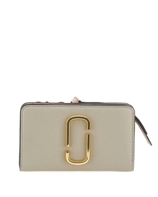 Marc Jacobs Natural Compact Portemonnaie aus Leder