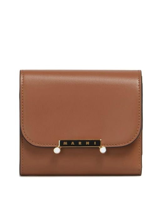 Marni Brown Leather Wallet