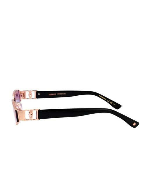 DSquared² Purple Geometric-Frame Sunglasses