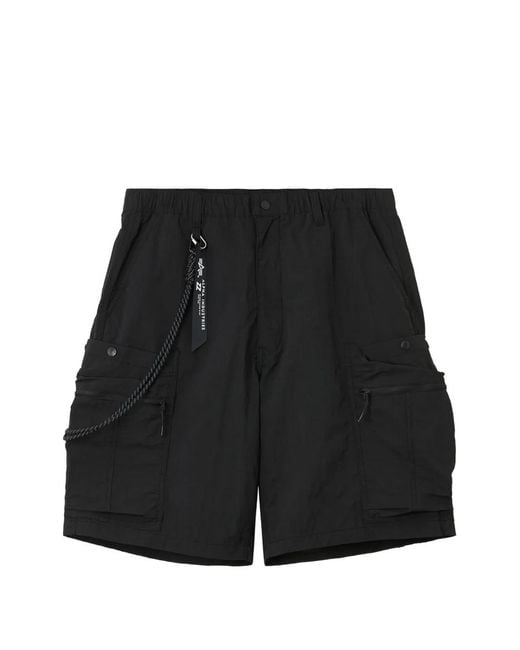 Izzue Black Cargo Shorts for men