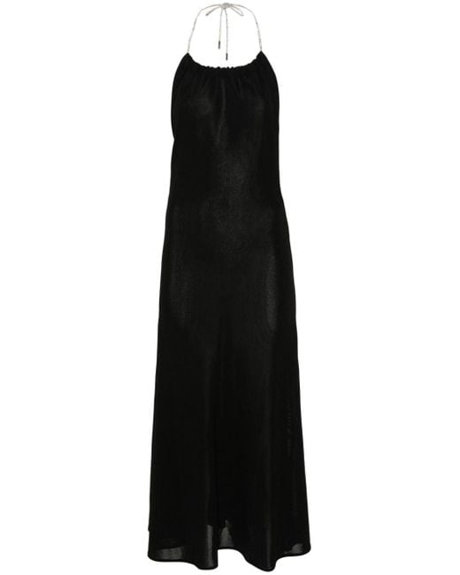 Alexandre Vauthier Black Rhinestone-embellished Maxi Dress