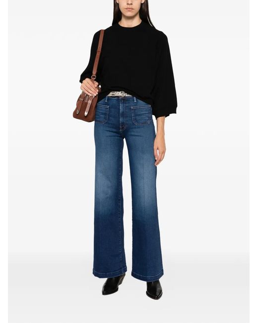 Twinset Blue Raglan-Sleeve Sweater