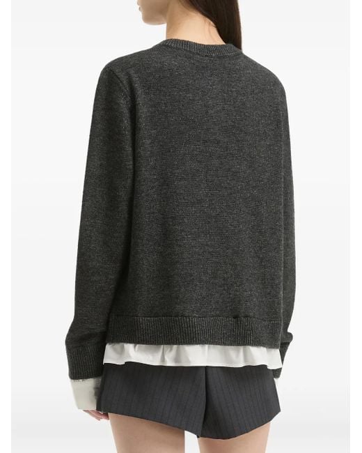 B+ AB Black Layered Buttoned Cardigan