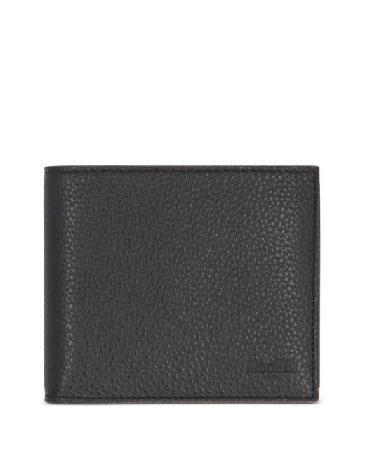 Moorer Black Grained-Leather Wallet for men