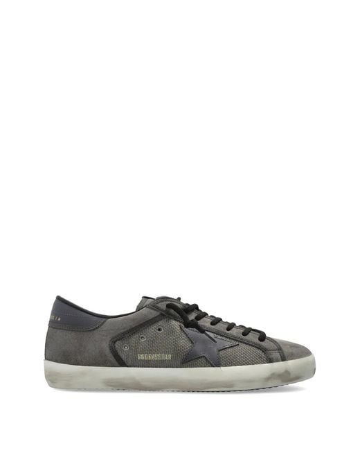 Golden Goose Deluxe Brand Gray Super Star Mesh Net And Suede Upper for men