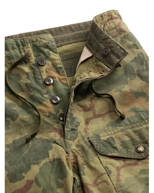 RRL Green Camouflage-Print Loose-Fit Jeans for men