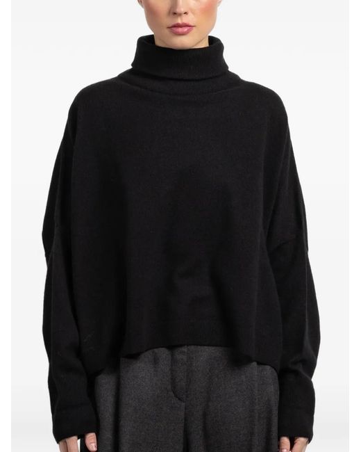 Dusan Black Iconic Roll-Neck Sweater
