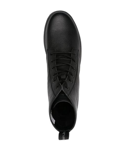 Calvin Klein Black 40Mm Leather Boots for men