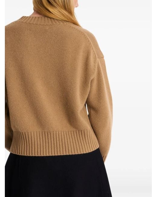 Pringle of Scotland Natural V-Neck Cashmere Sweater