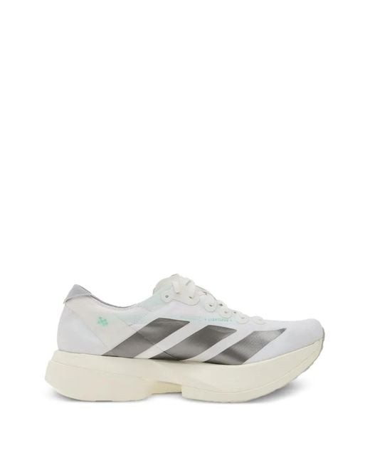 Adidas White Adizero Adios Pro 4 Shoes