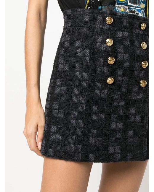 Gucci Mini-Rok Met Knopen in het Black