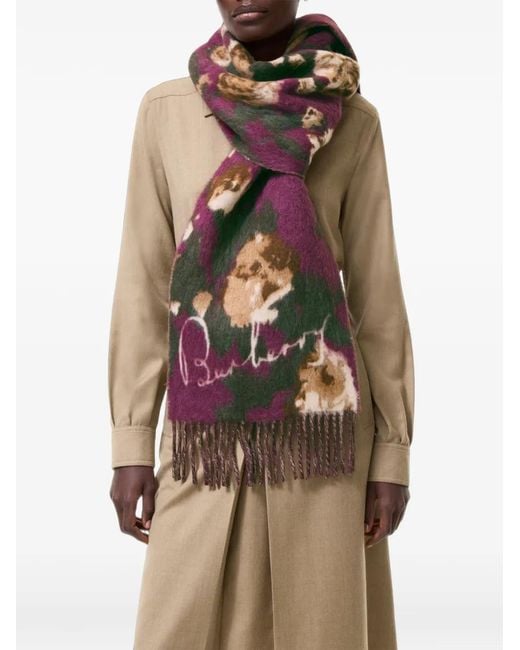 Burberry Purple Patterned Scarve