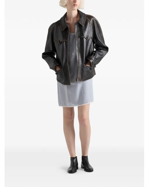 Prada Black Leather Jacket