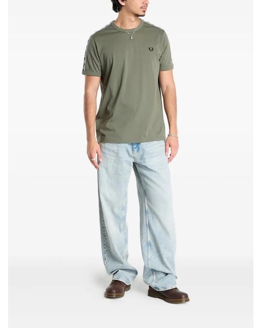 Fred Perry Green Tape Ringer T-Shirt for men