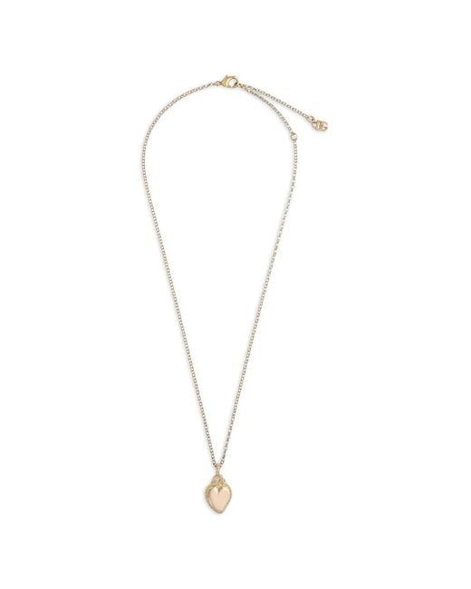 Dolce & Gabbana White Heart-Pendant Necklace