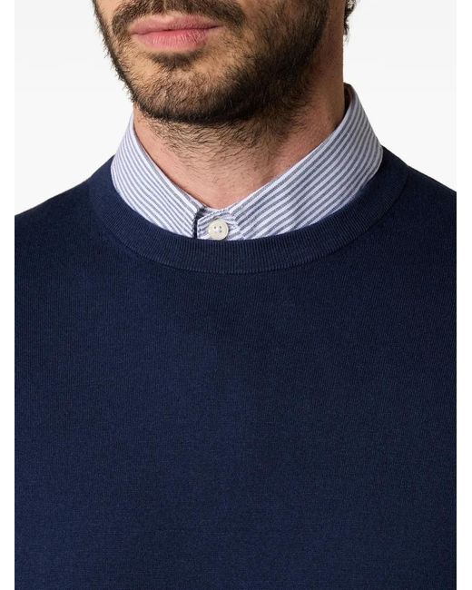 Brooks Brothers Blue Crew-Neck Sweater for men