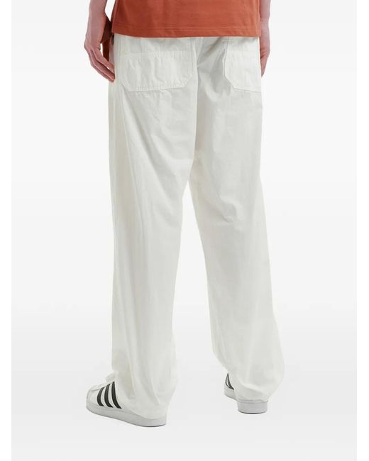 Chocoolate White Logo-Patch Trousers for men