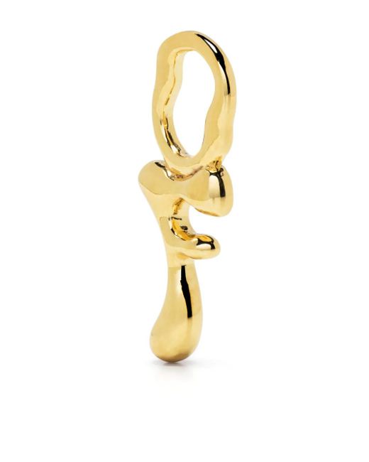 Maria Black Metallic Fluent Letter F Plated Charm