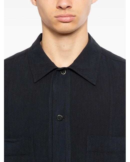 Barena Blue Ganzer Shirt for men