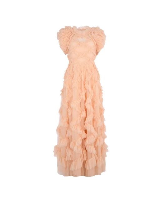 Needle & Thread Pink Genevieve Ruffled Gown
